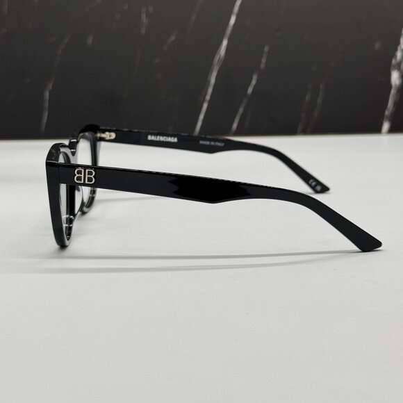 NEW BALENCIAGA BB0131O 001 CAT EYE BLACK WOMEN EYEGLASSES BALENCIAGA - Picture 5 of 9